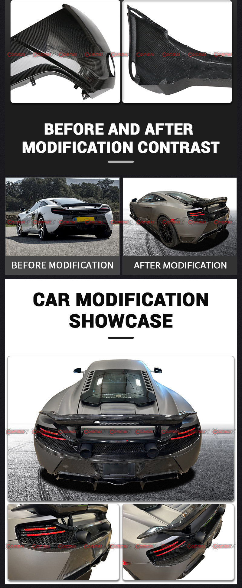 الشفة الخلفية فورستينر ماكلارين mp4 650s