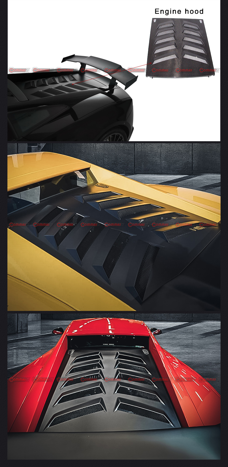 غطاء صندوق السيارة الخلفي من طراز لامبورجيني جالاردو