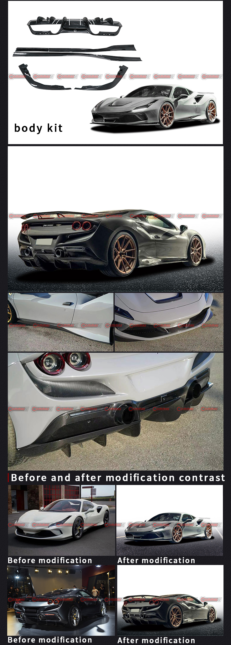 طقم هيكل فيراري F8 نوفيتيك