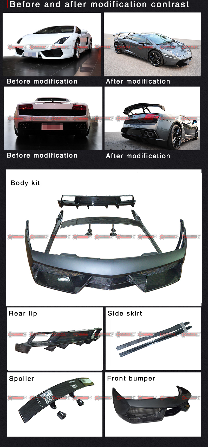 طقم الجسم لامبورغيني جالاردو DMC