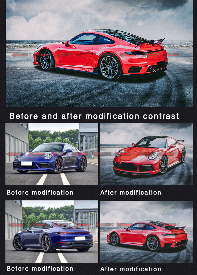 طقم هيكل بورش 992 techart