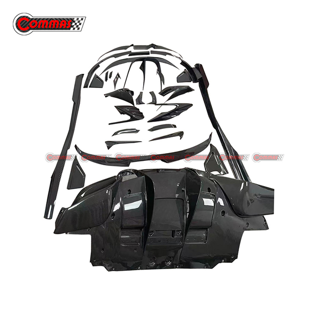 طقم هيكل من ألياف الكربون بتصميم منصوري لسيارة فيراري F8