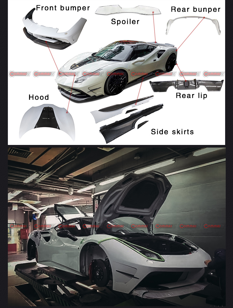 طقم هيكل فيراري 488 ميشا