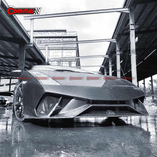 طقم هيكل المصد الأمامي من ألياف الكربون على طراز الأداء لامبورغيني غالاردو LP550 LP560 LP570