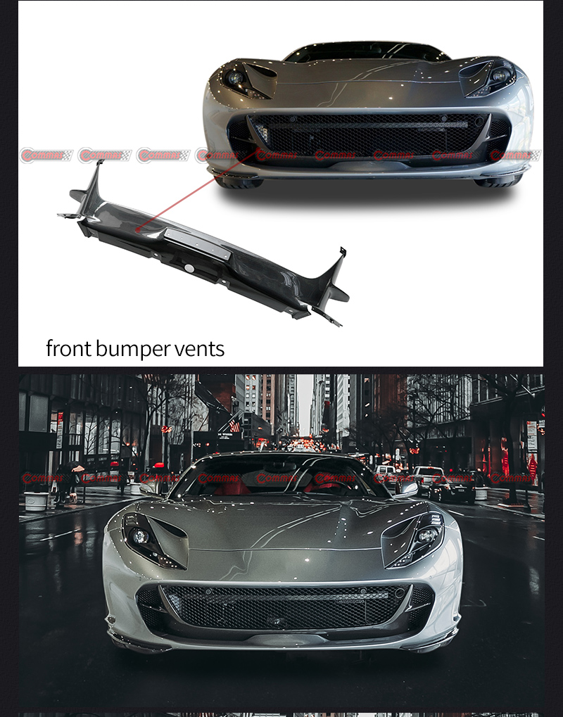 فتحة تهوية المصد الأمامي لسيارة فيراري 812