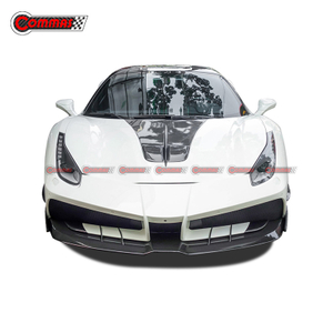 غطاء محرك من ألياف الكربون من الألياف الزجاجية من ميشا لسيارة فيراري 488 GTB