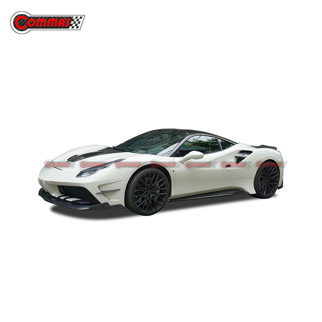 غطاء محرك من ألياف الكربون من الألياف الزجاجية من ميشا لسيارة فيراري 488 GTB