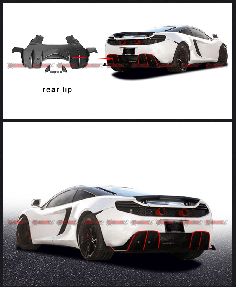 الشفة الخلفية ماكلارين MP4 12C باللون الأسود