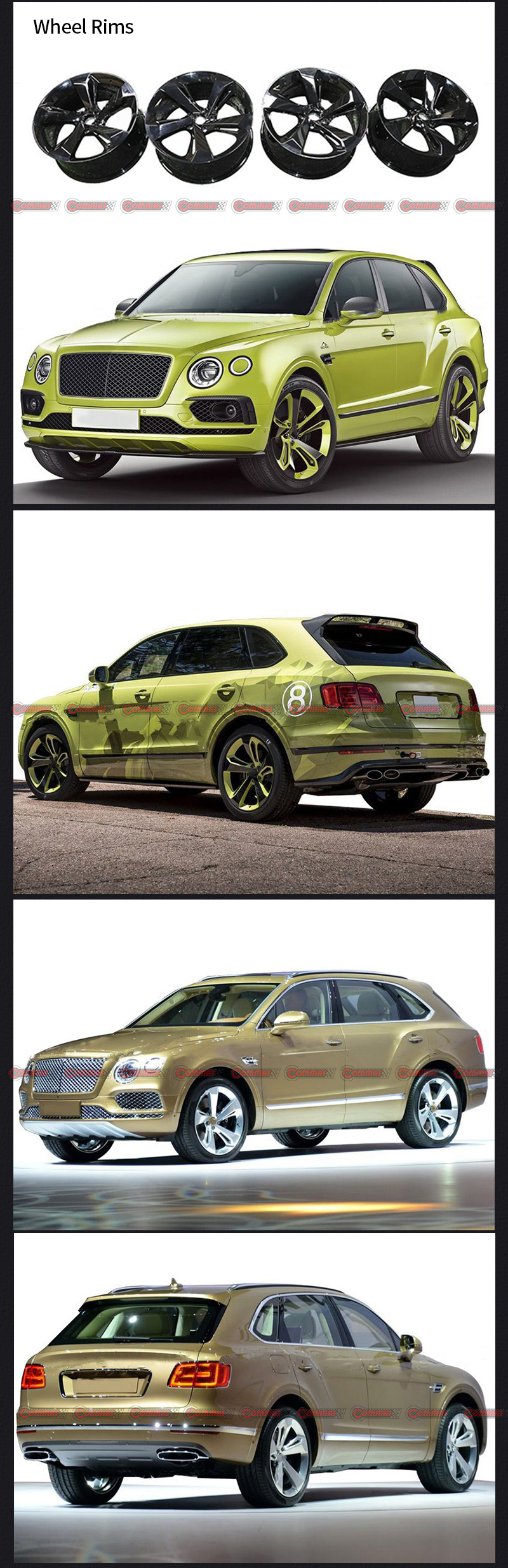 حواف عجلة بنتايجا منحنية