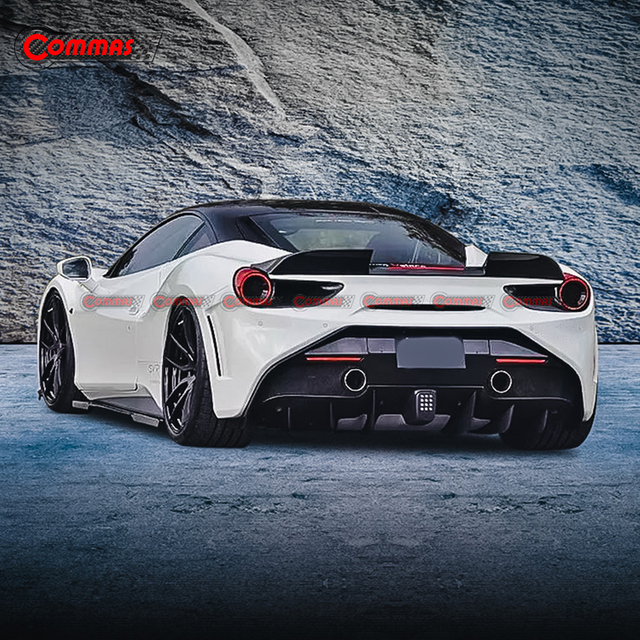 سبويلر خلفي من ألياف الكربون طراز SVR لسيارة فيراري 488