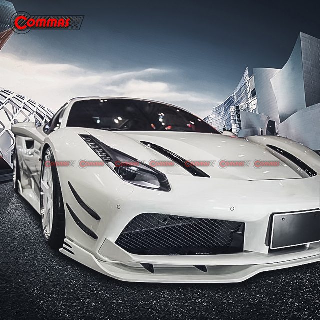 الشفة الأمامية من ألياف الكربون من روين ستايل لسيارة فيراري 488 GTB