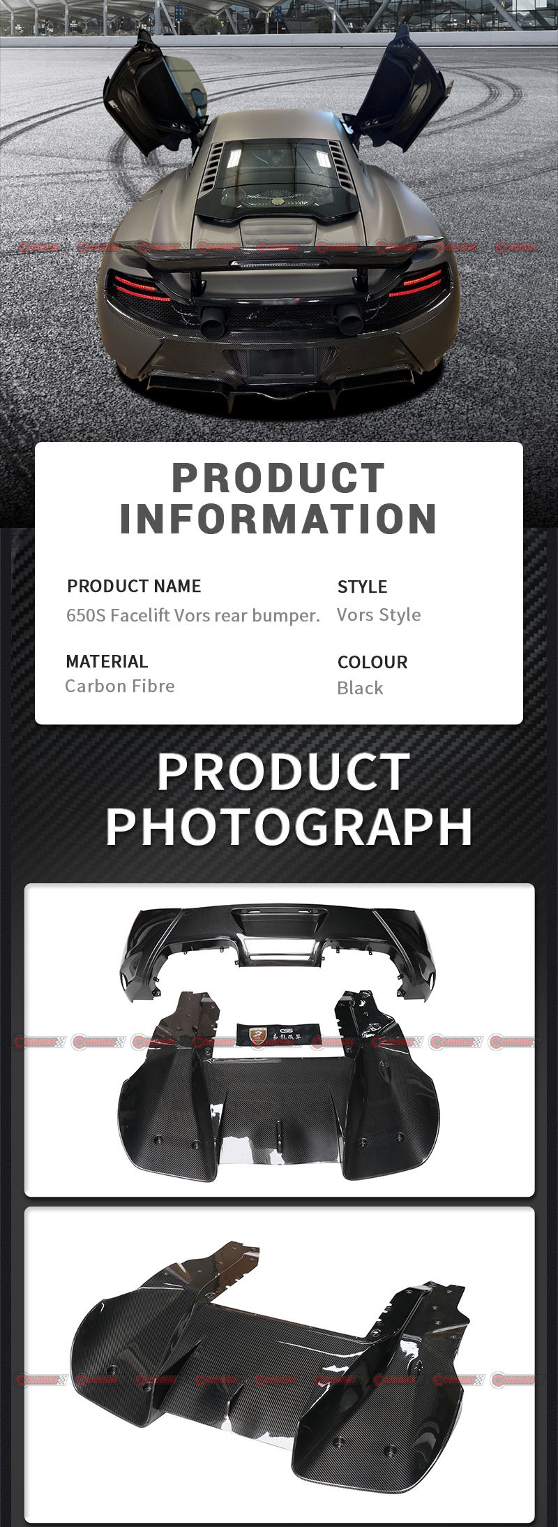 الناشر الخلفي فورشتاينر مكلارين mp4 650s