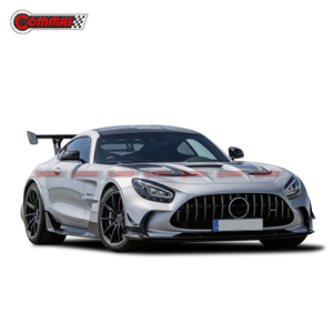 طقم هيكل نصف من ألياف الكربون بتصميم سلسلة سوداء لسيارة مرسيدس بنز AMG GT GTR