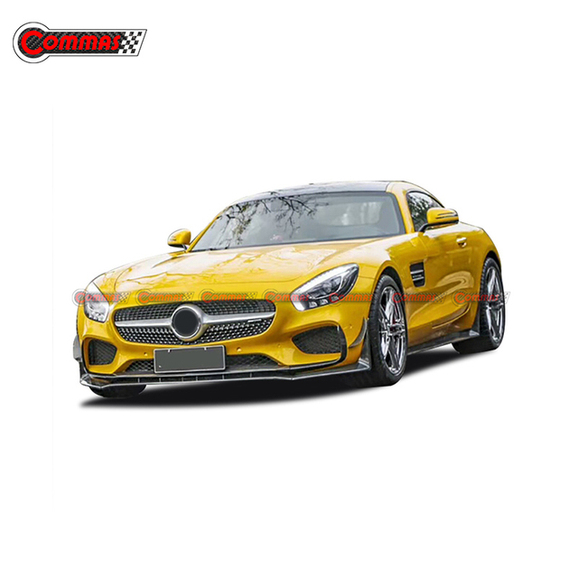 فاصل الشفاه الأمامي من ألياف الكربون طراز Revozport لسيارة Mercedes Benz AMG GT GTS