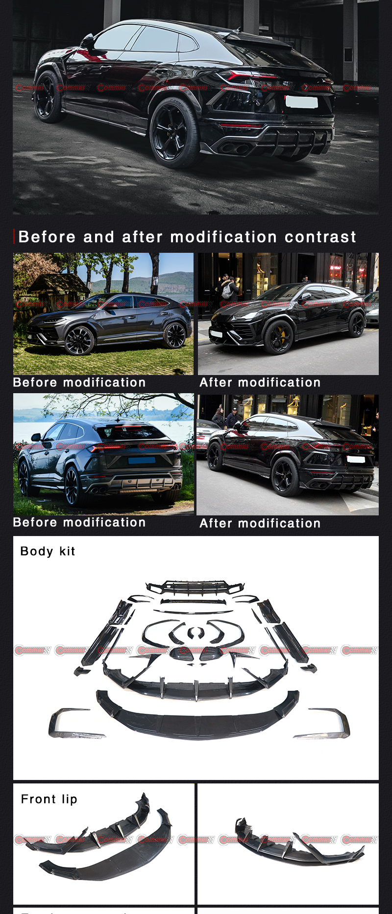 طقم هيكل على طراز Topcar لسيارة لامبورجيني أوروس