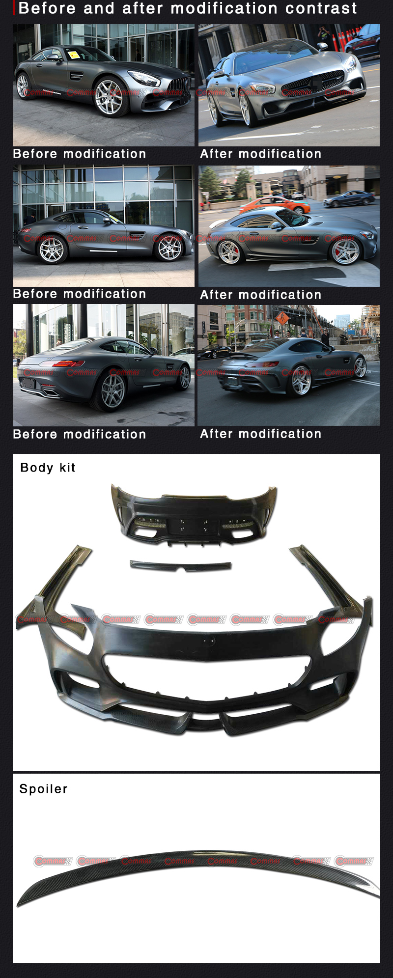 طقم هيكل والد ستايل مرسيدس بنز AMG GT GTS