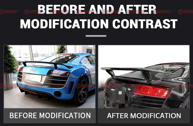 أودي R8 الجناح الخلفي من ألياف الكربون الجافة