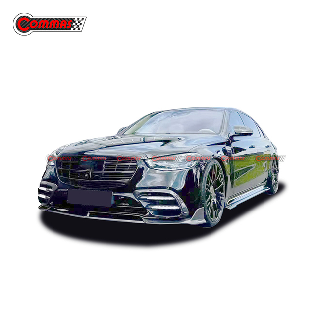 تنانير جانبية من ألياف الكربون الجافة طراز Mansory لسيارة Mercedes Benz S Class W223
