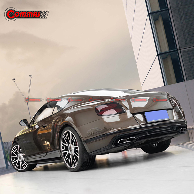 شفة ناشر خلفية من ألياف الكربون طراز V8S 3k لسيارة بنتلي كونتيننتال جي تي 2015-2017